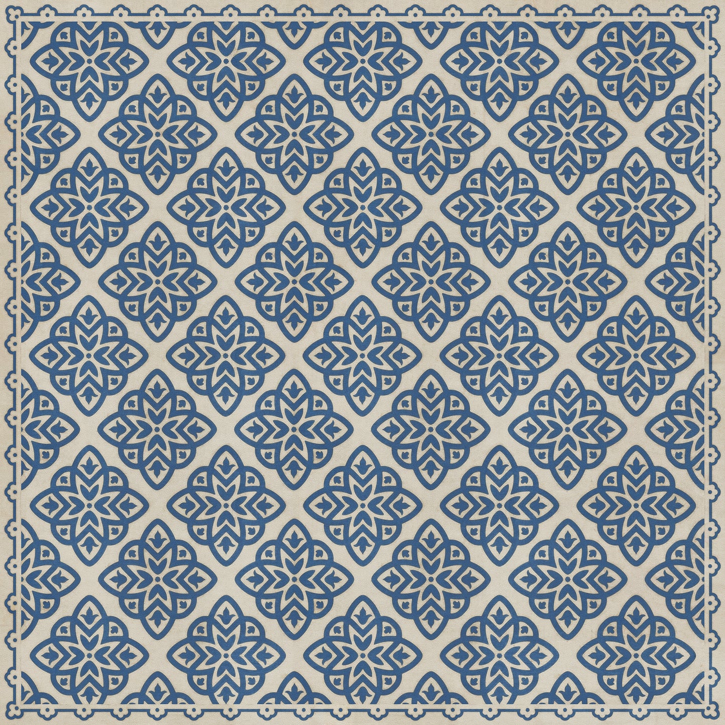 Pattern 45 Eburneus 72x72 Vintage Vinyl Floorcloth