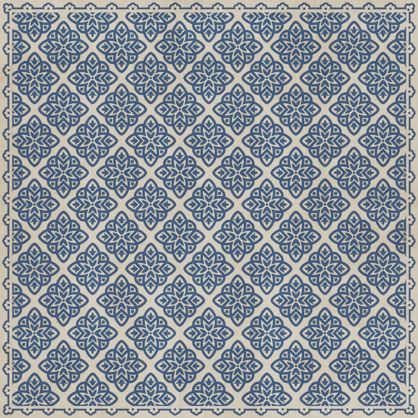 Pattern 45 Eburneus 96x96 Vintage Vinyl Floorcloth