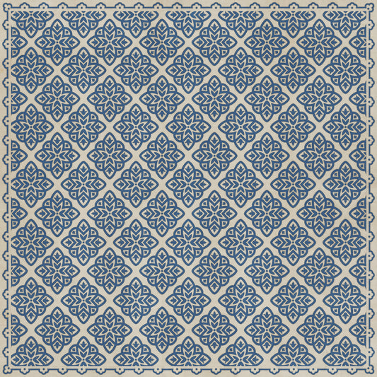 Pattern 45 Eburneus 96x96 Vintage Vinyl Floorcloth
