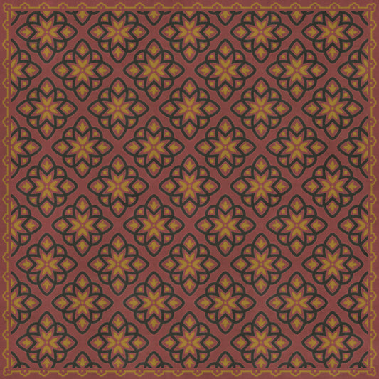 Pattern 45 Rubellus 60x60 Vintage Vinyl Floorcloth