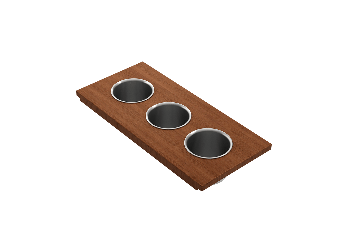 Prep Board Set for Workstation Sinks with 3 Round Stainless Steel Bowls