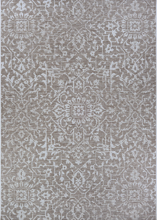 Couristan Monte Carlo Palmette Mushroom-Ivory Rug 2' x 3'7"