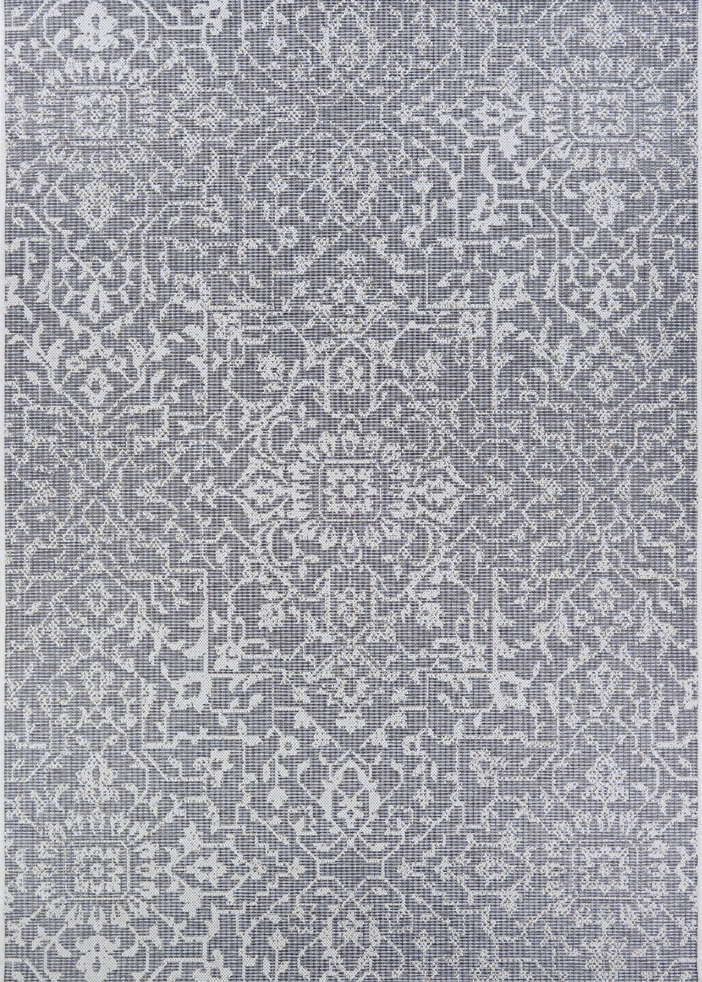Couristan Monte Carlo Palmette Grey-Ivory Rug 2' x 3'7"