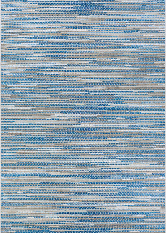 Couristan Monte Carlo Coastal Breeze Ocean-Champagne Rug 5'10" x 9'2"