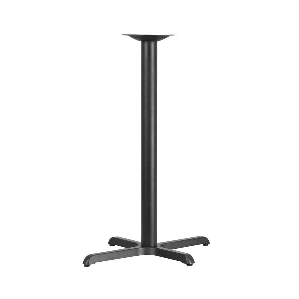 23.5'' x 29.5'' Restaurant Table X-Base with 3'' Dia. Bar Height Column