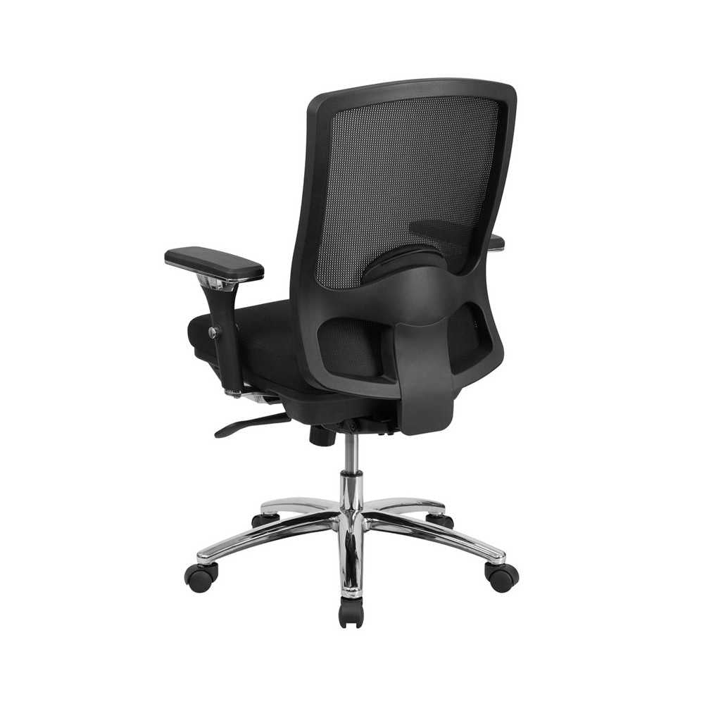 24/7 Intensive Use Big & Tall 350 lb. Rated Black Mesh Multifunction Swivel Ergonomic Office Chair