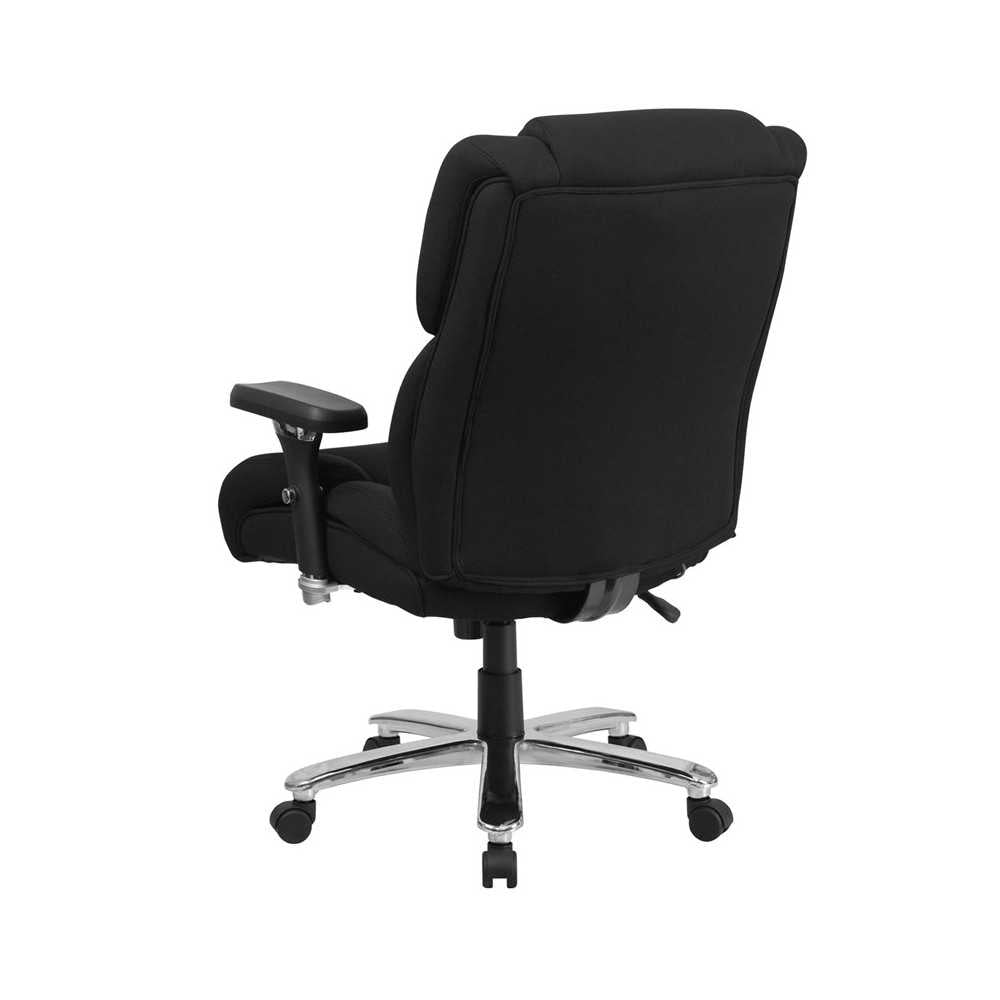 24/7 Intensive Use Big & Tall 400 lb. Rated Black Fabric Executive Ergonomic Office Chair with Lumbar Knob