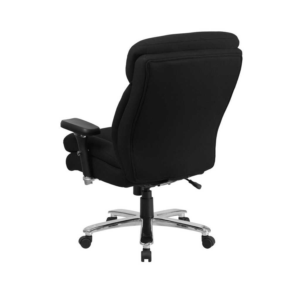 24/7 Intensive Use Big & Tall 400 lb. Rated Black Fabric Executive Ergonomic Office Chair with Lumbar Knob