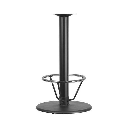 24'' Round Restaurant Table Base with 4'' Dia. Bar Height Column and Foot Ring