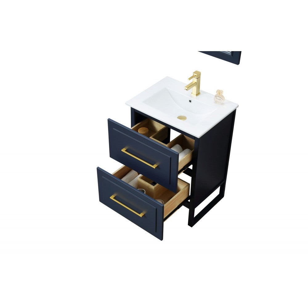 24" Sink Vanity With Ceramic Top-No Faucet