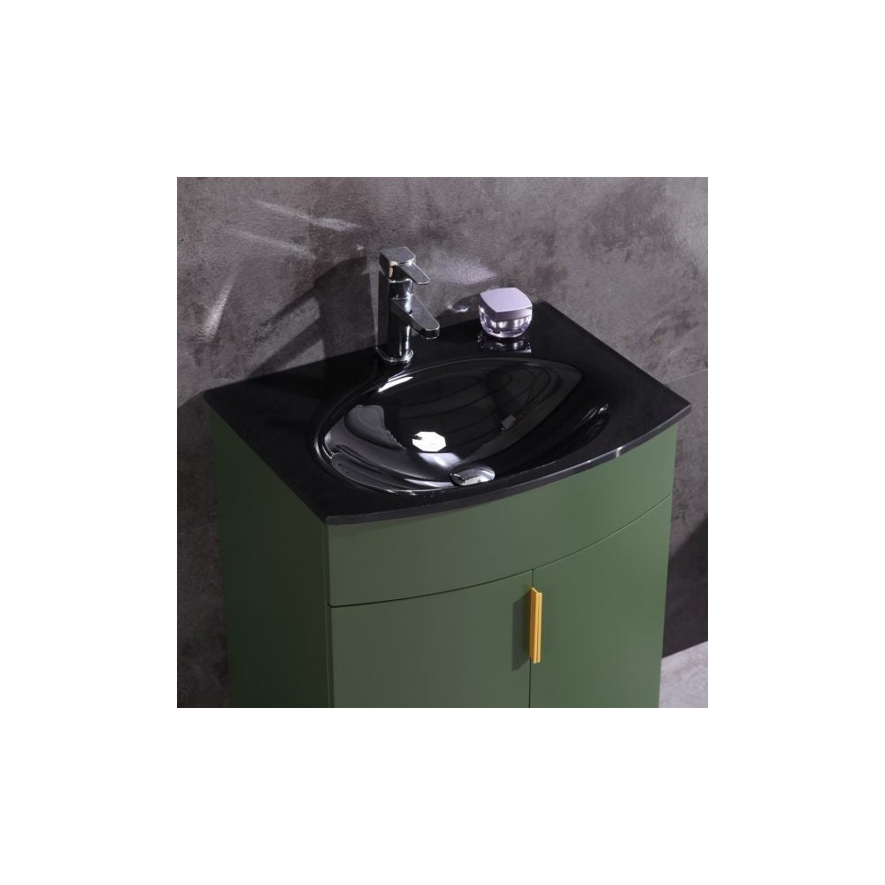 24" Vogue Green Bathroom Vanity - Pvc