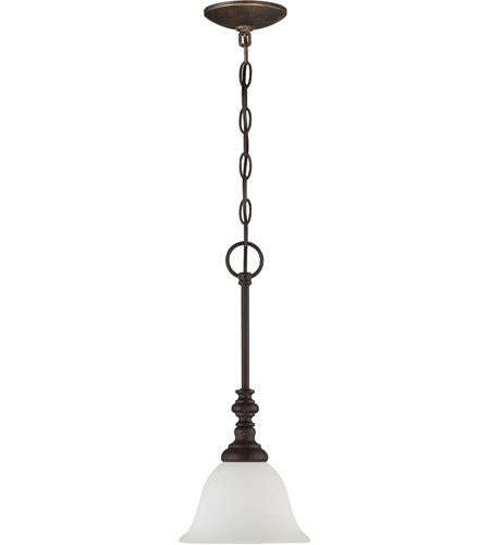 Barrett Place 1 Light Mini Pendant in Mocha Bronze, 24221-MB-WG