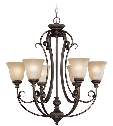 Barrett Place 6 Light Chandelier in Mocha Bronze, 24226-MB