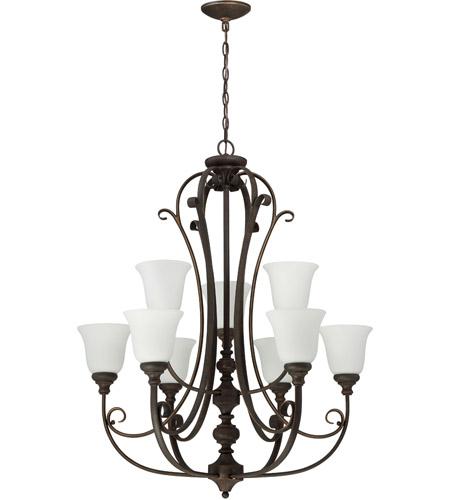 Barrett Place 9 Light Chandelier in Mocha Bronze, 24229-MB-WG