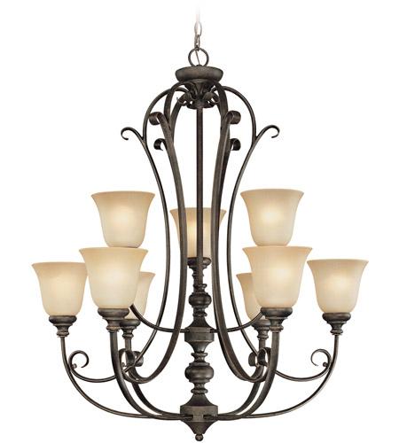 Barrett Place 9 Light Chandelier in Mocha Bronze, 24229-MB