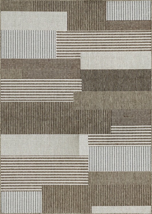 Couristan Monaco Starboard Brown-Sand Rug 5'3" x 7'6"