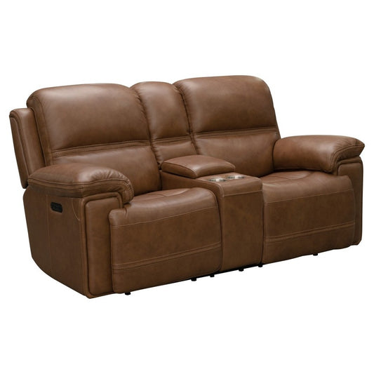 24PH-3664 Sedrick Power Reclining Console Loveseat, Spence Caramel