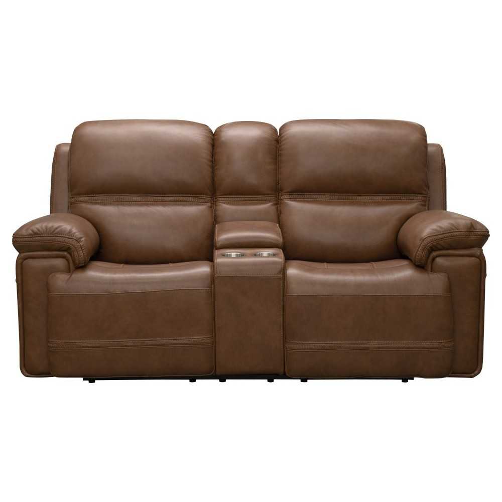 24PH-3664 Sedrick Power Reclining Console Loveseat, Spence Caramel
