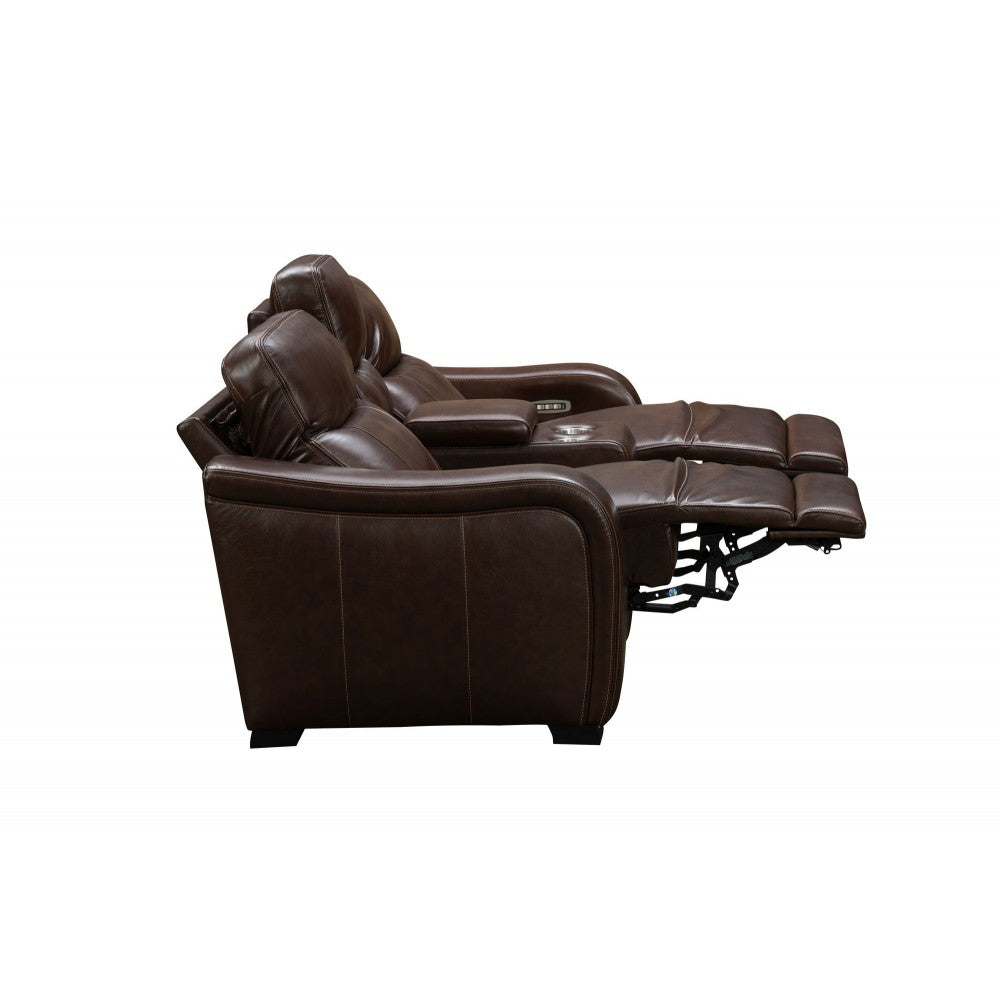 24PHL-1114 Electra Power Reclining Console Loveseat, Castleton Rustic Brown