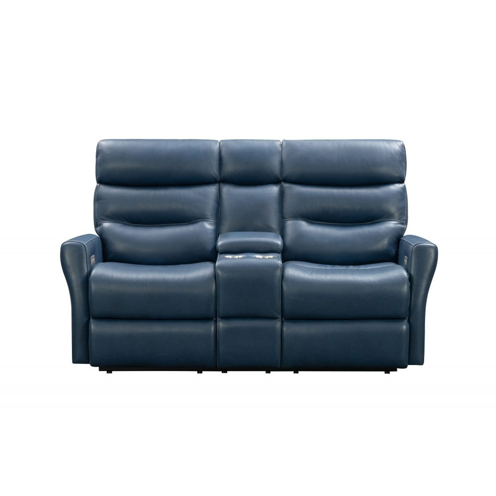 24PHL-1115 Enzo Power Reclining Console Loveseat, Marco Navy Blue