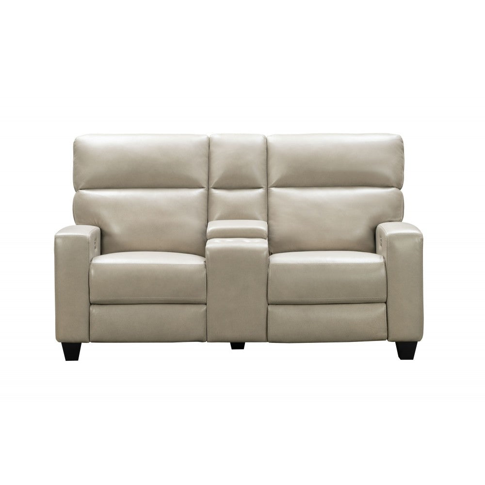 24PHL-1116 Macello Power Reclining Console Loveseat, Sergi Gray Beige