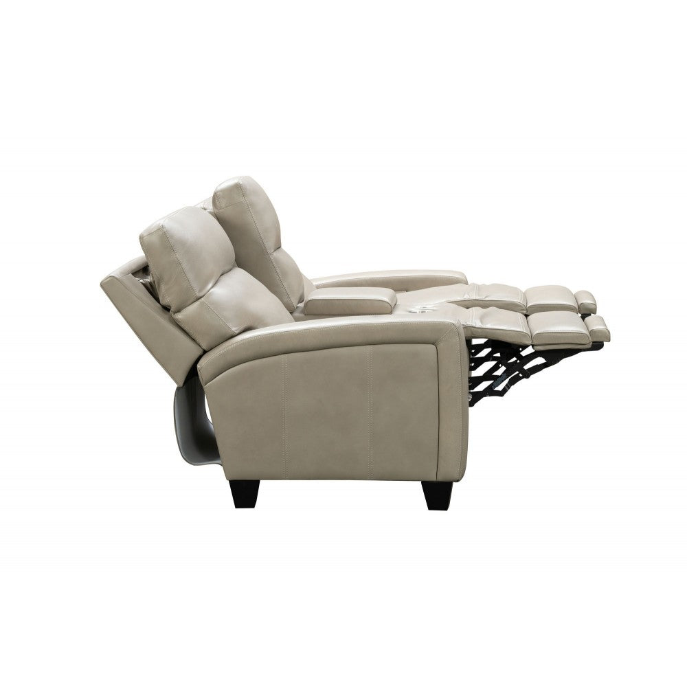 24PHL-1116 Macello Power Reclining Console Loveseat, Sergi Gray Beige