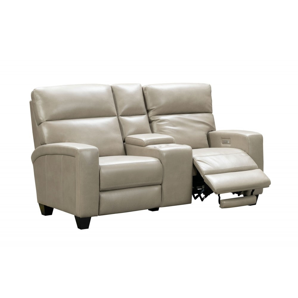 24PHL-1116 Macello Power Reclining Console Loveseat, Sergi Gray Beige