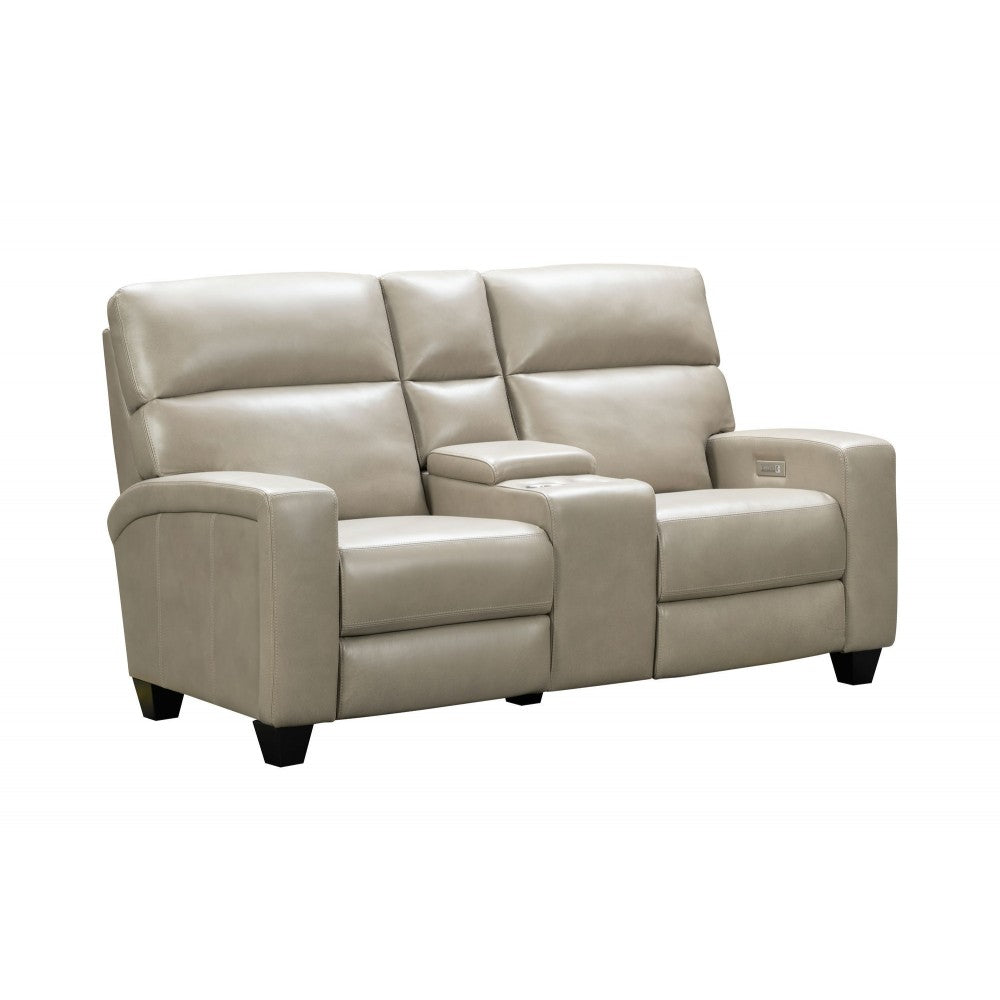 24PHL-1116 Macello Power Reclining Console Loveseat, Sergi Gray Beige