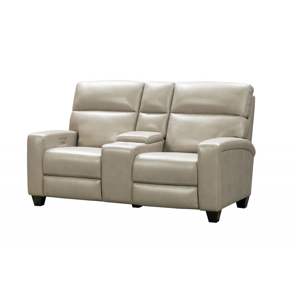 24PHL-1116 Macello Power Reclining Console Loveseat, Sergi Gray Beige