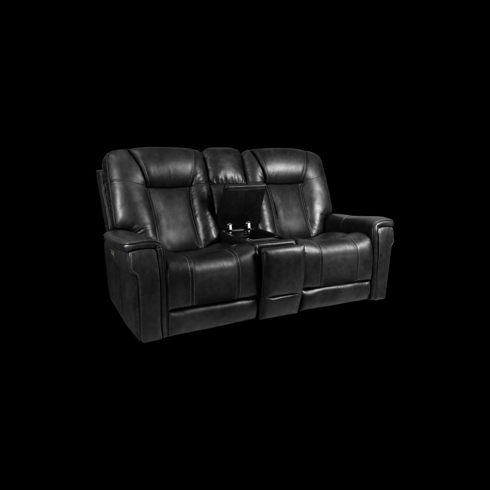 24PHL-1192 Sanibel Console Loveseat, Rainer Black