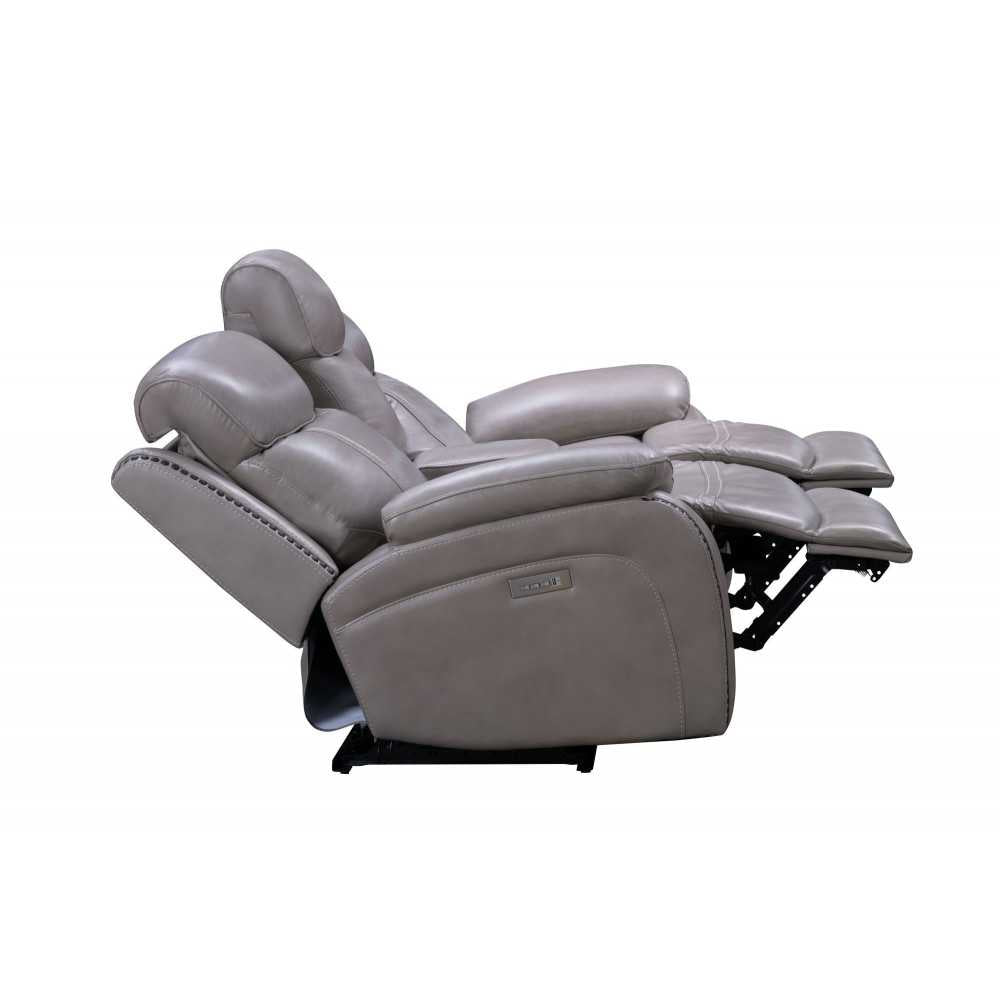 24PHL-3703 Sandover Power Reclining Console Loveseat, Sergi Gray Beige