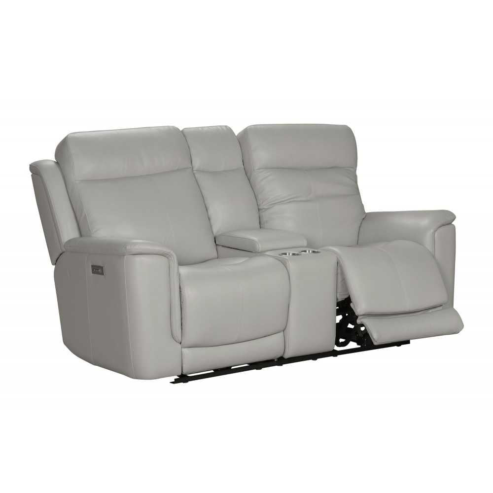 24PHL-3704 Burbank Power Reclining Console Loveseat, Laurel Cream