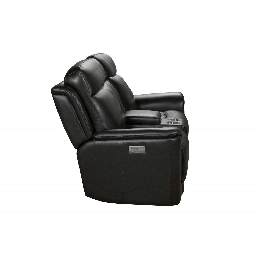 24PHL-3704 Burbank Power Reclining Console Loveseat, Matteo Smokey Gray