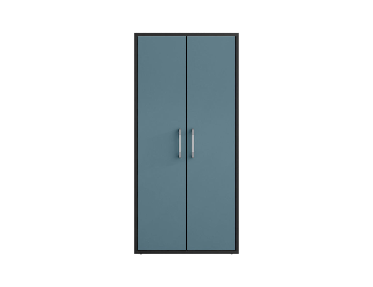 Eiffel 73.43" Garage Cabinet with 4 Adjustable Shelves in Blue Gloss
