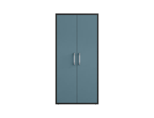 Eiffel 73.43" Garage Cabinet with 4 Adjustable Shelves in Blue Gloss