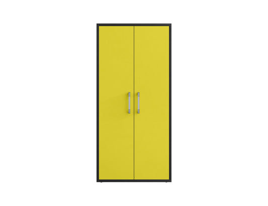Eiffel 73.43" Garage Cabinet with 4 Adjustable Shelves in Yellow Gloss