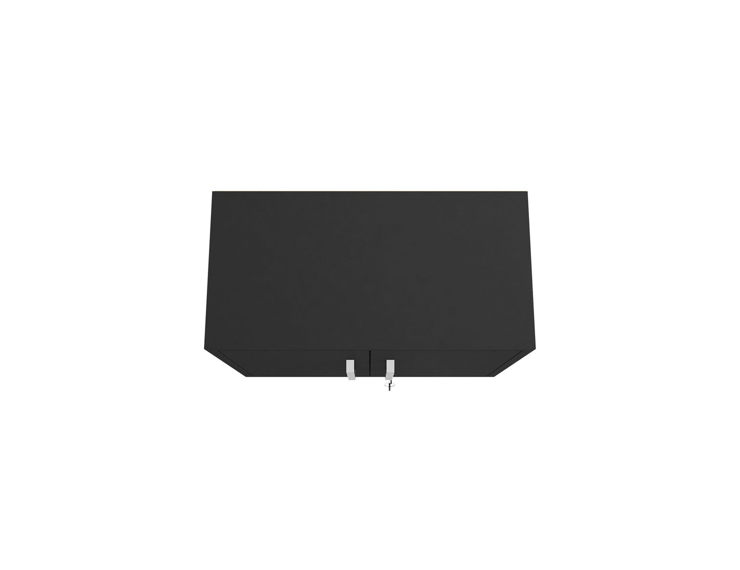 Eiffel Floating Garage Storage Cabinet with Lock and Key in Black Matte