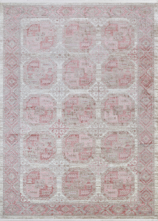 Couristan Marblehead Bokhara Rustic Pink Rug 3'11" x 5'11"
