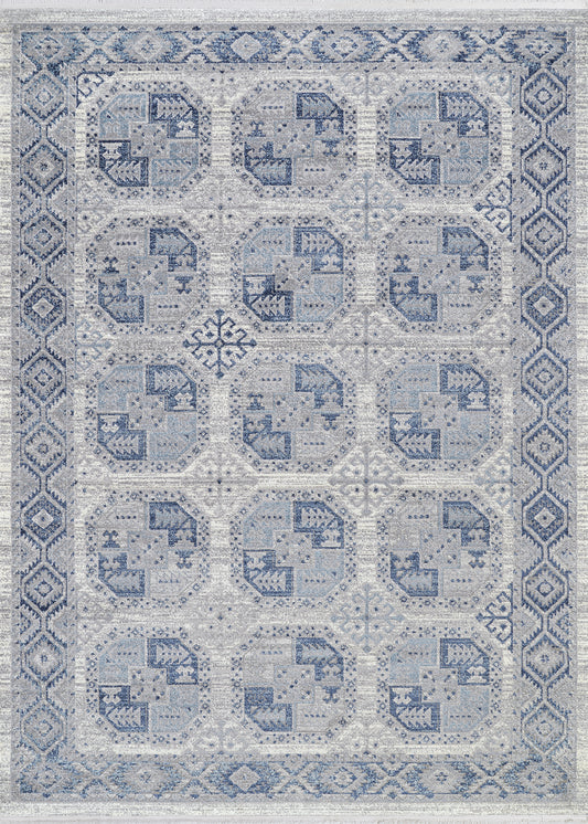 Couristan Marblehead Bokhara Blue-Grey Rug 3'11" x 5'11"