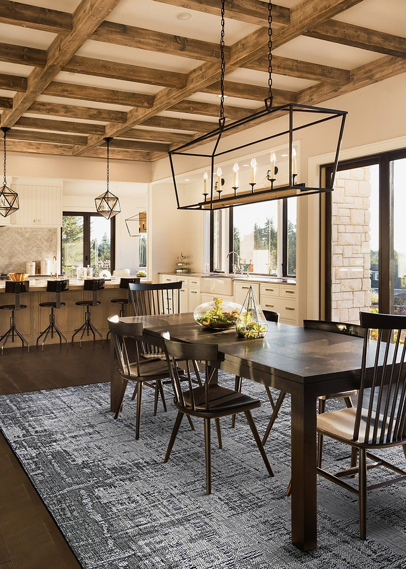 Couristan Charm Tiverton Anthracite-Light Grey Rug 5'3" x 7'6"