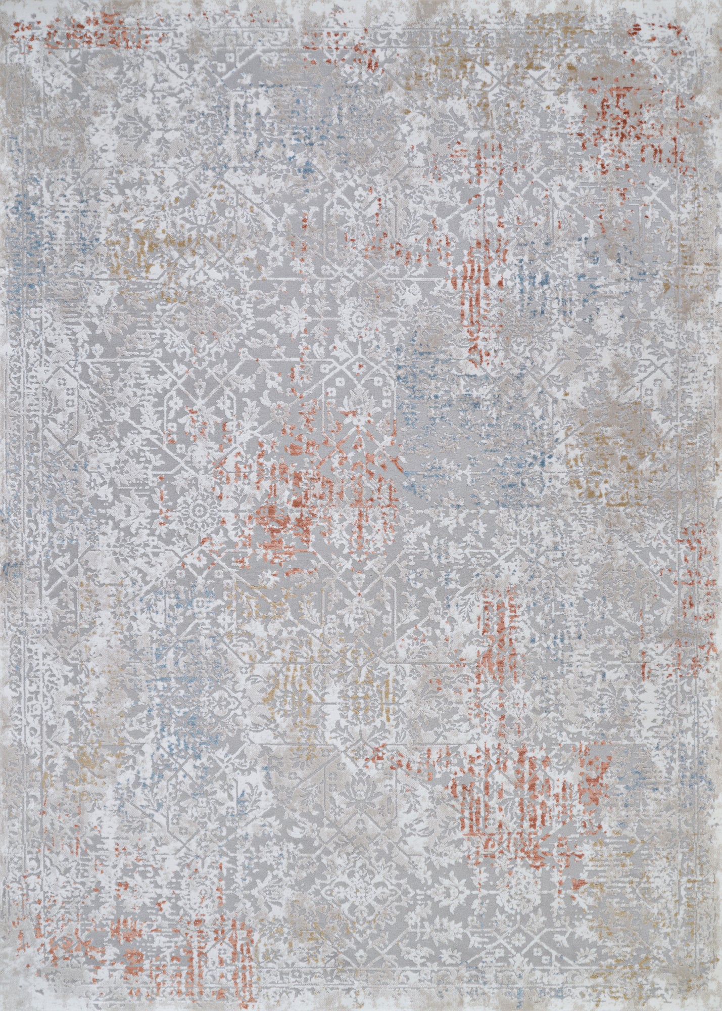 Couristan Brocatelle Wisteria Flower Pot-Cream Runner Rug 2'7"x7'10"