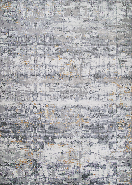 Couristan Brocatelle Lampas Silver-Cream Runner Rug 2'7"x7'10"