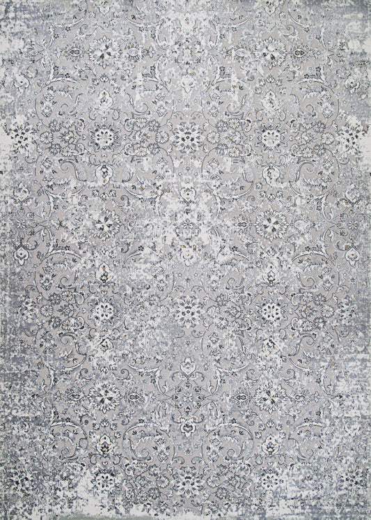 Couristan Brocatelle Velveteen Silver Runner Rug 2'7"x7'10"