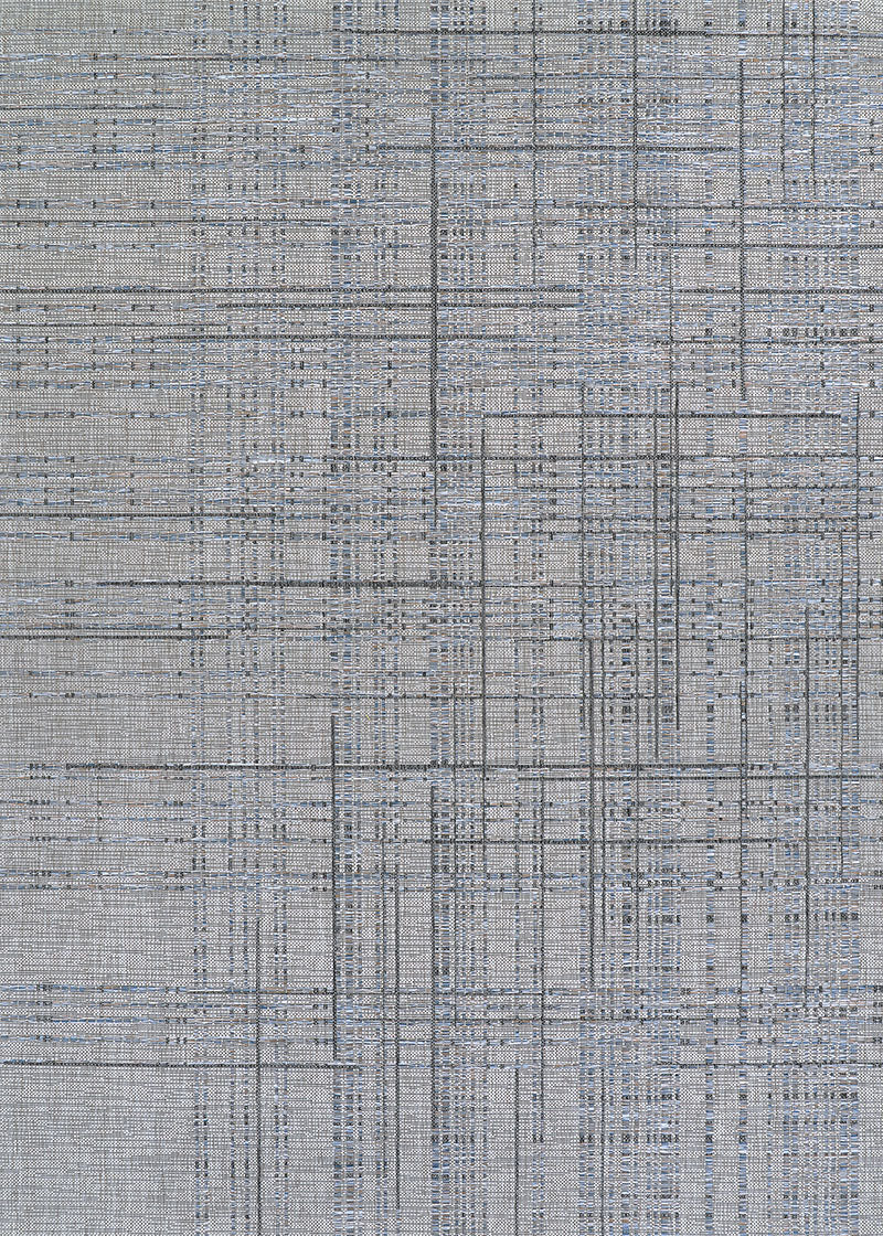 Couristan Charm Grasscloth Grey-Denim Rug 2'2" x 4'3"