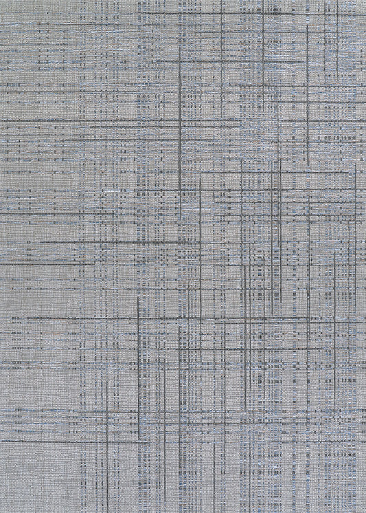 Couristan Charm Grasscloth Grey-Denim Rug 2'2" x 4'3"