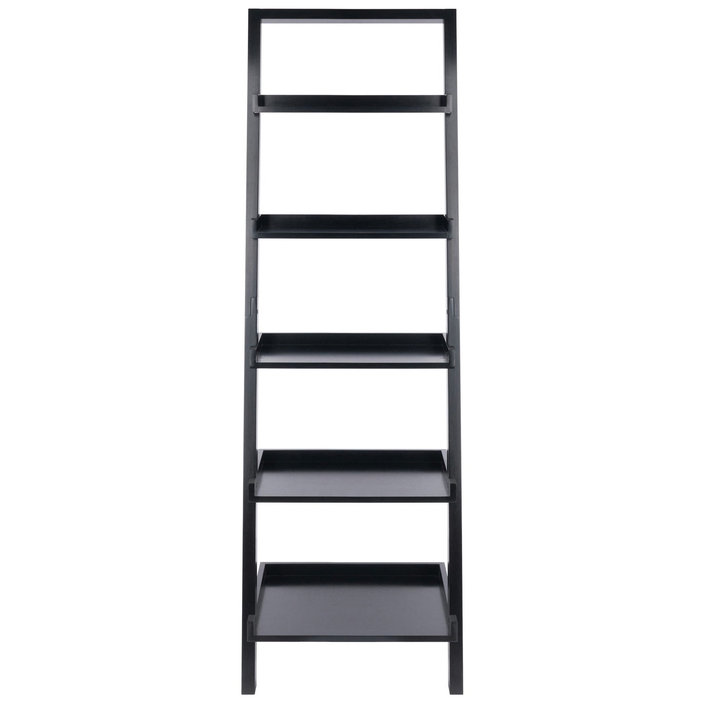 Bailey 5-Tier Leaning Shelf, Black