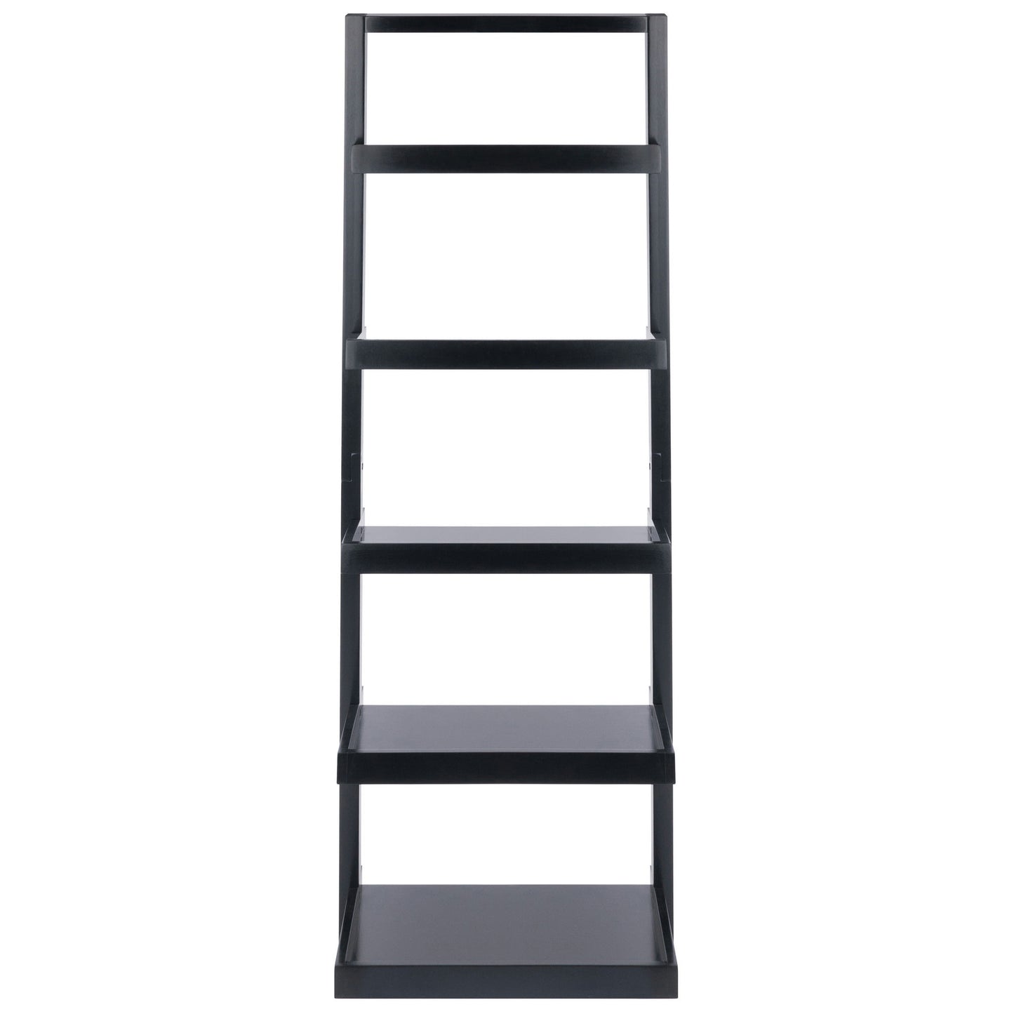 Bailey 5-Tier Leaning Shelf, Black