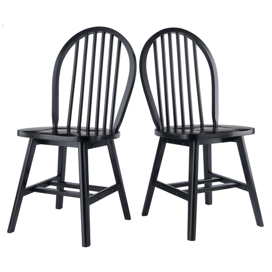 Windsor 2-Pc Chair Set, Black