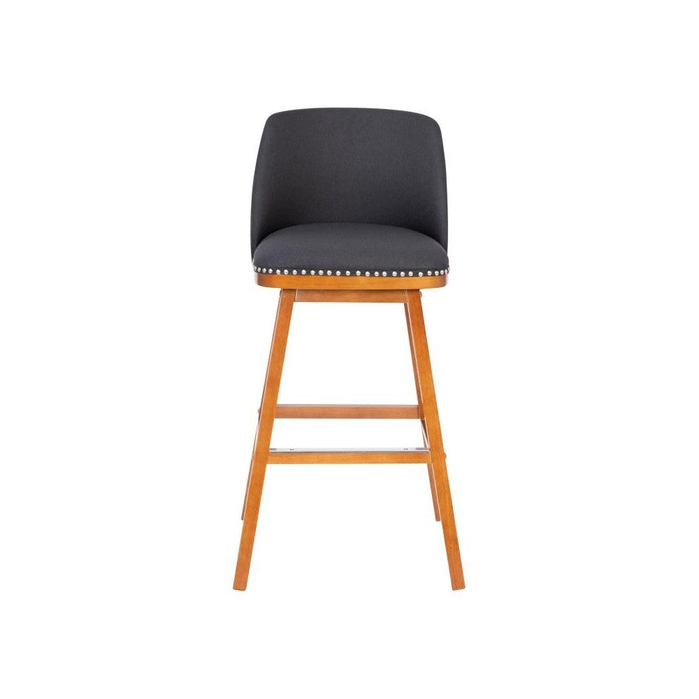 2PK 30" Charcoal Linen Stools