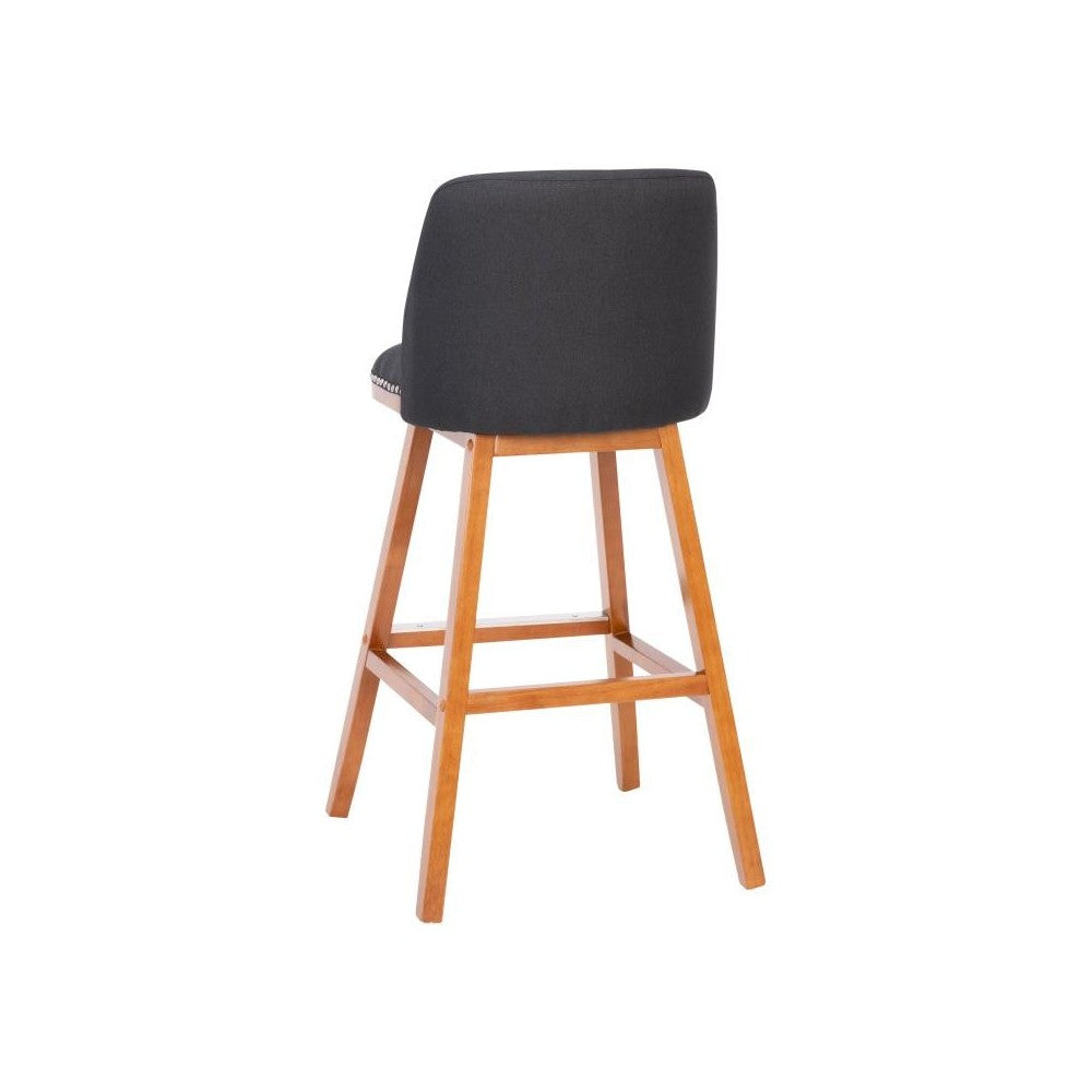 2PK 30" Charcoal Linen Stools